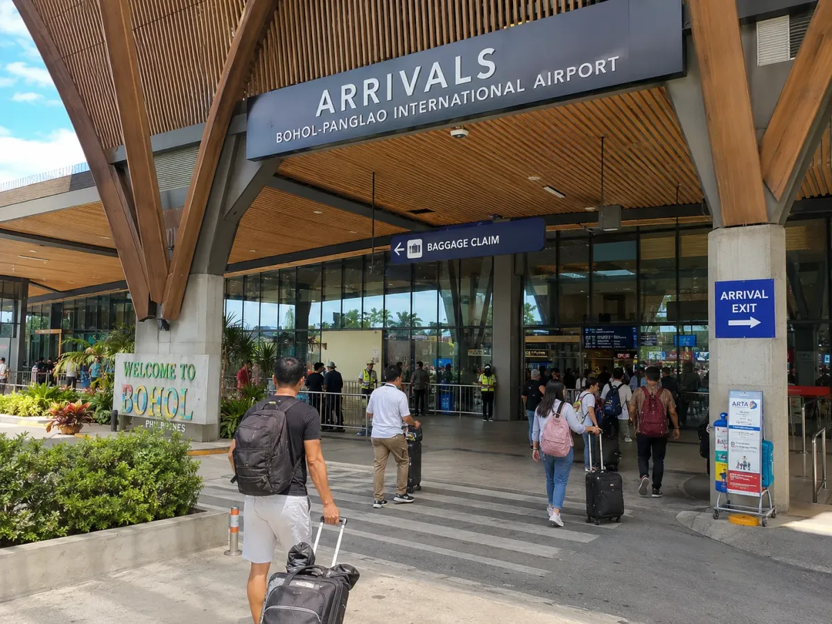 La zone d'arrivée de l'aéroport international de Bohol-Panglao.