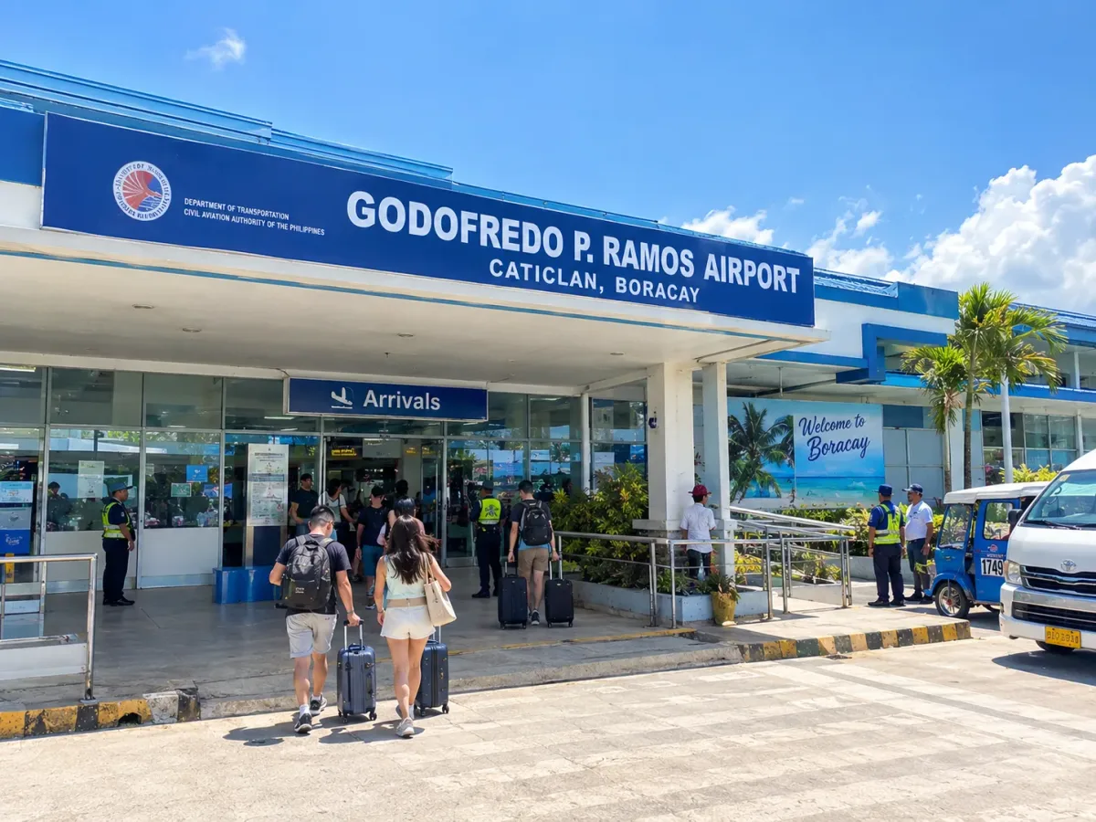 La zone d'arrivée desservant les voyageurs de Boracay à Caticlan.