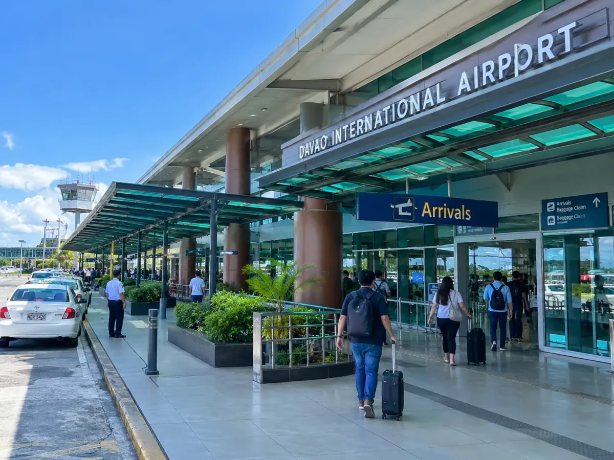 La zone d'arrivée de l'aéroport international Francisco Bangoy à Davao.