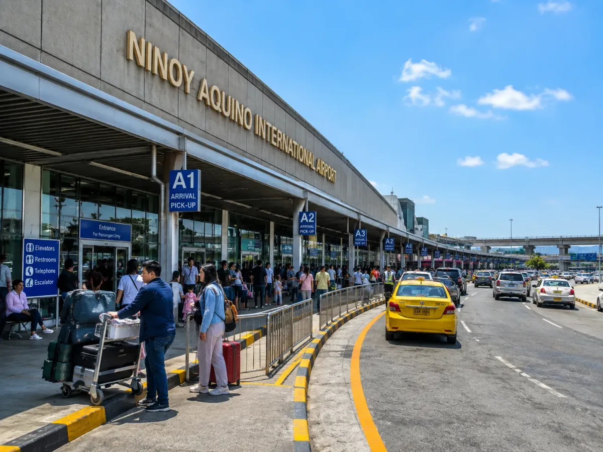 La zone d'arrivée de l'aéroport international Ninoy Aquino à Manille.